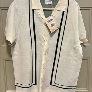 Frank & Oak knit camp shirt